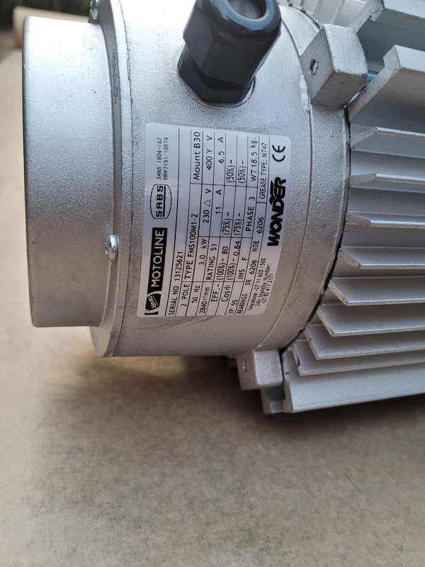 3Kw BRAND NEW, BOXED BMG 3-Phase Electric Motor.    LAST ONE...
