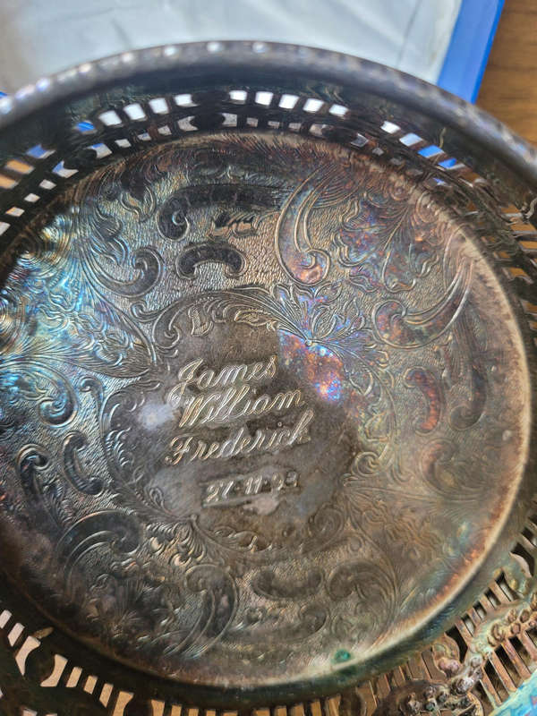 ELKINGTON PARKIN Sheffield-England Silver-Plated Bottle Coaster (As Pictured)