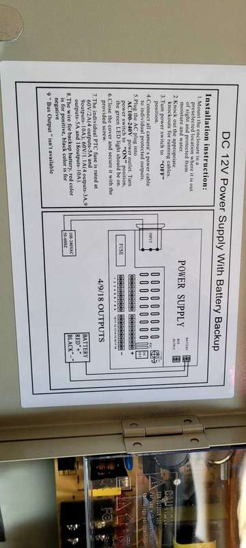 UNUSED 12v Back Up Power Supply. No Key/Screws