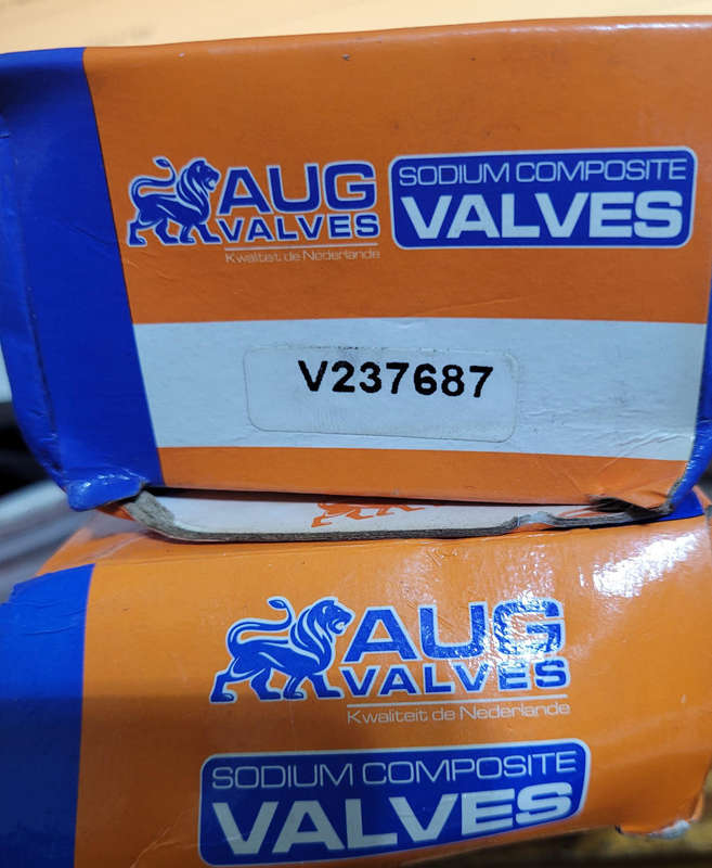 AUG 4-Piece EXPORT QUALITY Sodium Composite Engine Valves V237687 (90mm H x 38mm Diameter)