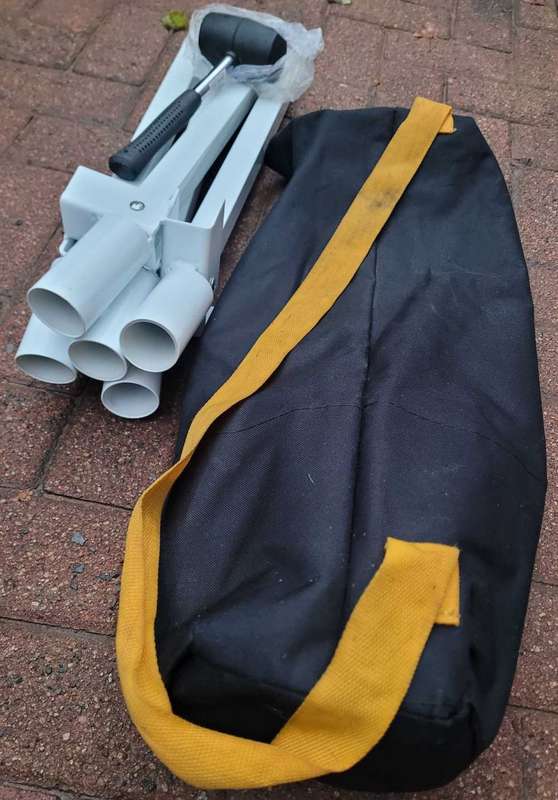 UNUSED...4-Pole Quality Cluster Banner/Flag Fountain (With Carry Bag & Hammer-As Pictured)