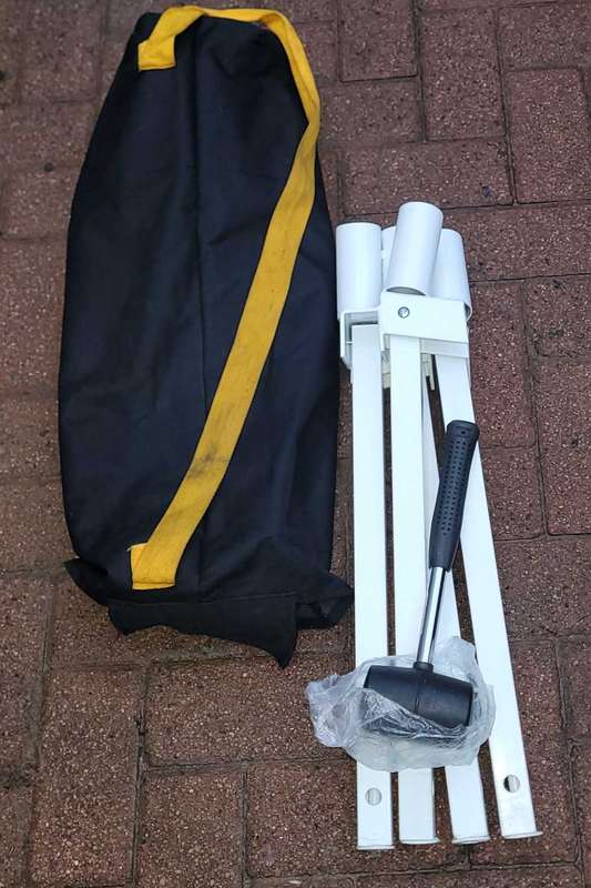 UNUSED...4-Pole Quality Cluster Banner/Flag Fountain (With Carry Bag & Hammer-As Pictured)