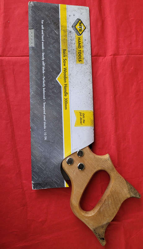 Unused 300mm wooden-handle back saw. Bid per piece.