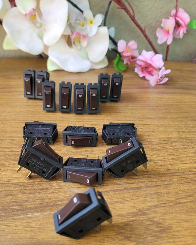 UNUSED...10A, 250V Rocker Switches T125.  Bid Per Piece - To Take 10x OR More