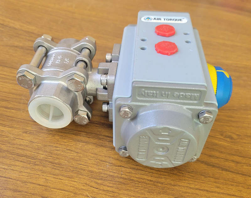 UNBOXED... 3/4" AIR TORQUE (AT051U DB) Pneumatic Actuator With Ball Valve