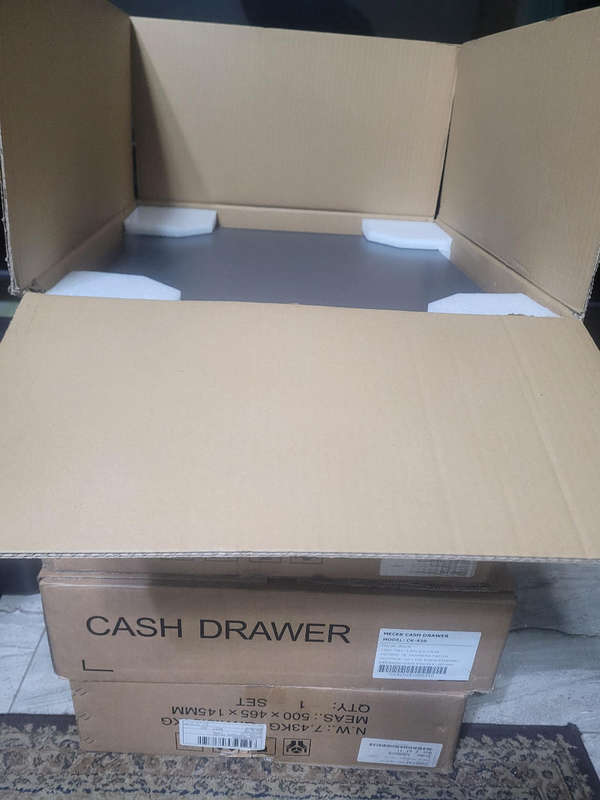 Mercer Cash Drawer (CK-420). DC 24v Micro Switch. 5 Bills/8 Coins Tray. NO KEYS