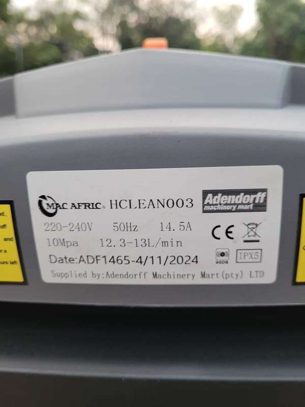 ADENDORFF High Pressure Washer. (HCLEAN003) Hardly-used Former Display Unit. 2024 Model
