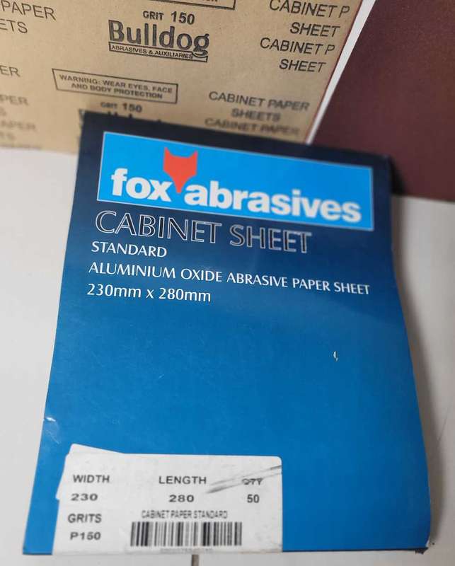 P150 Standard Aluminium Oxide Abrasive Paper Sheet. (230x280)mm. (Bid Per Piece - To Take All 24x)