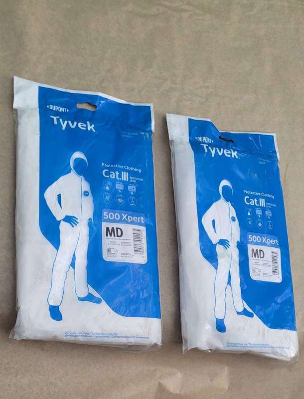 UNUSED Tyvek 500 Xpert (MD) COVERALL Cat III (Bid Per Piece)