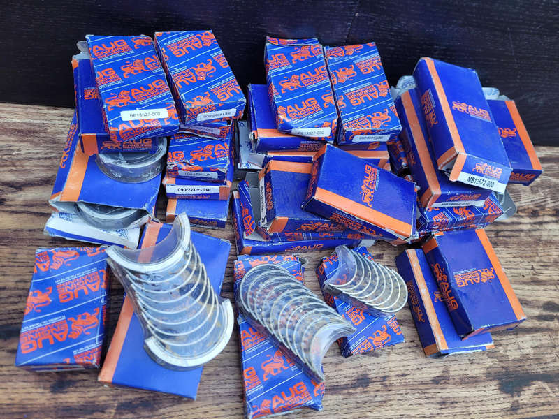 AUG EXPORT QUALITY ENGINE BEARINGS - MIXED SIZES. (Bid Per 100x Packs)