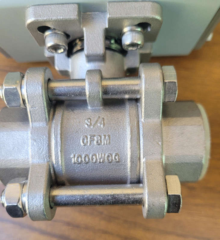 UNBOXED... 3/4" AIR TORQUE (AT051U DB) Pneumatic Actuator With Ball Valve
