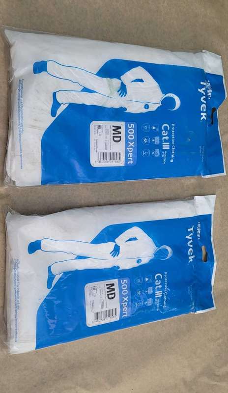 UNUSED Tyvek 500 Xpert (MD) COVERALL Cat III (Bid Per Piece)