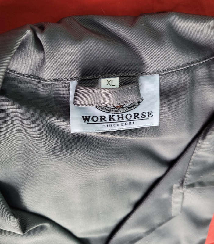 Quality WORKHORSE Grey Work TOP ONLY (XL).