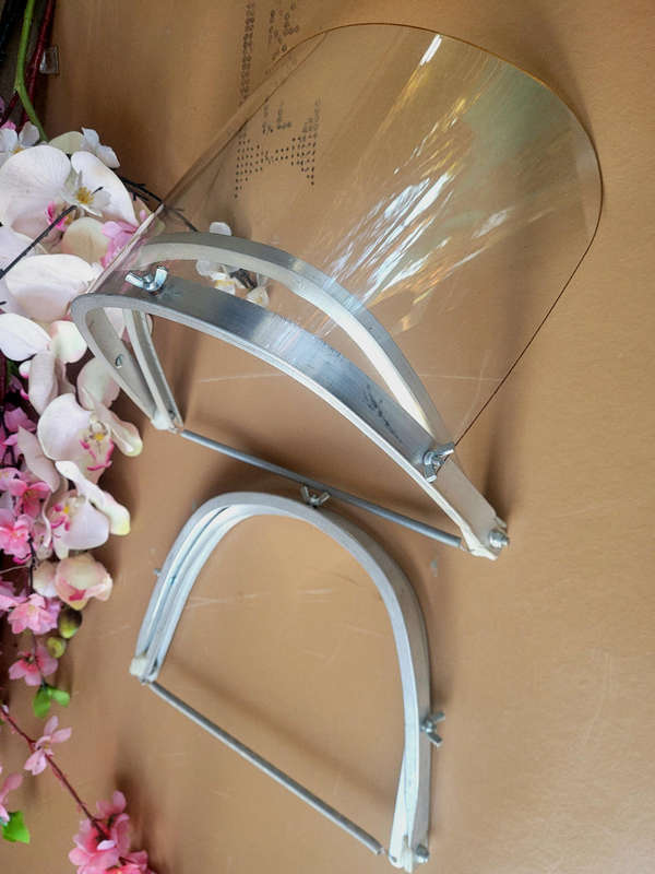 UNUSED...Aluminium Face Shield Lot. (Bid Per Lot-As Pictured - 1 x Complete & A Replacement Frame )