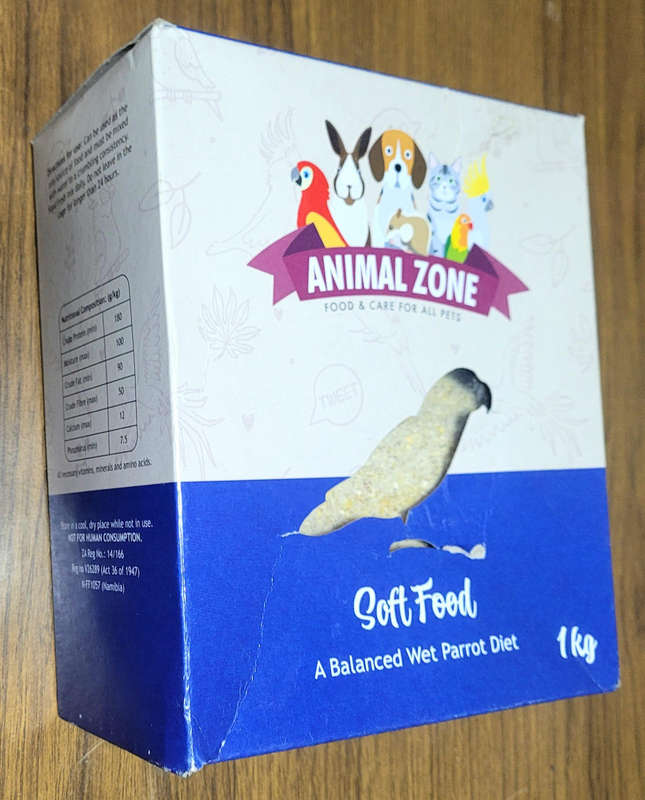 1Kg ANIMAL ZONE Soft Balanced Wet PARROT Diet. Expiry: 25.07.2025 (Bid Per Piece)