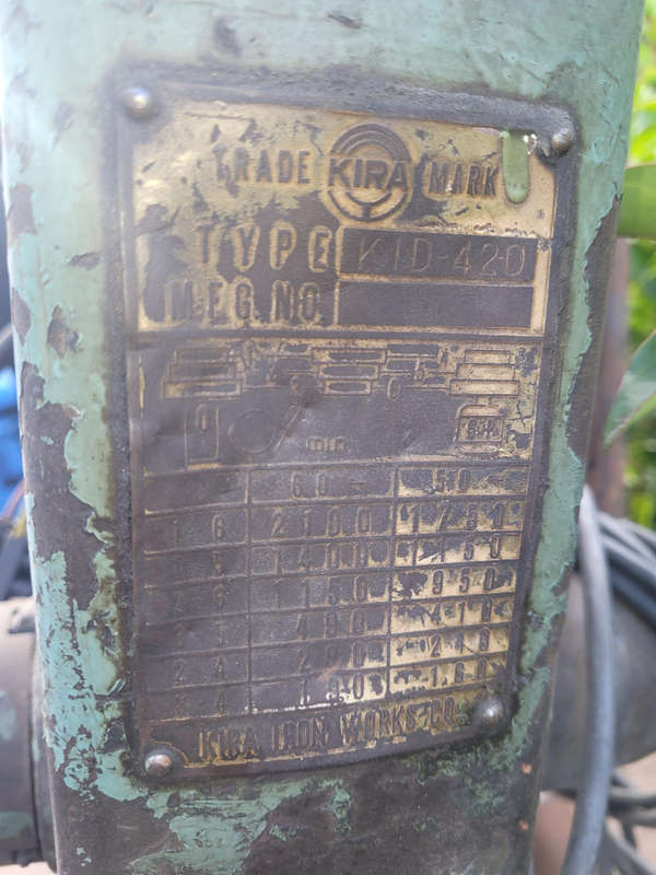 Vintage KIRA Heavy Duty SINGLE PHASE Industrial Drill Press-As Pictured...Working. Extremely heavy!!