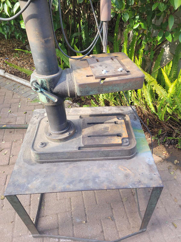 Vintage KIRA Heavy Duty SINGLE PHASE Industrial Drill Press-As Pictured...Working. Extremely heavy!!