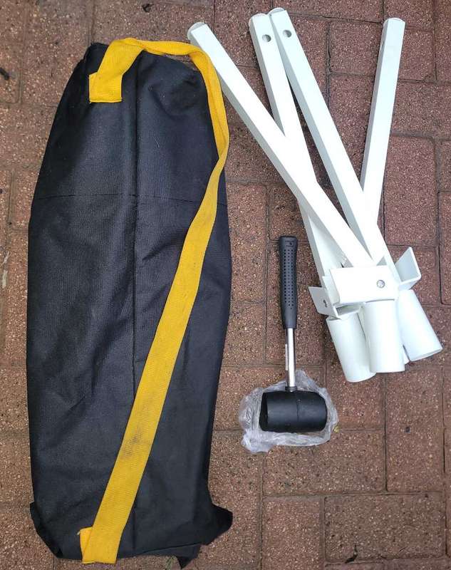 UNUSED...4-Pole Quality Cluster Banner/Flag Fountain (With Carry Bag & Hammer-As Pictured)