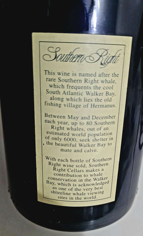 Collector`s Vintage Wine Collection.  ALTO: 1978 / SOUTHERN RIGHT: 1999. (Bid Per Bottle)