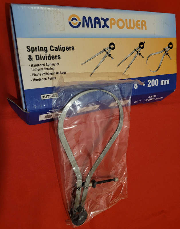 MAX POWER 8"-200mm Spring Callipers & Divider, Machinist Drafting Tools. (Bid Per Piece).