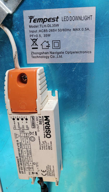 TEMPEST TLH-DL35W Used LED Down Lights 60x60cm  (Bid Per Piece-To Take All 4x)
