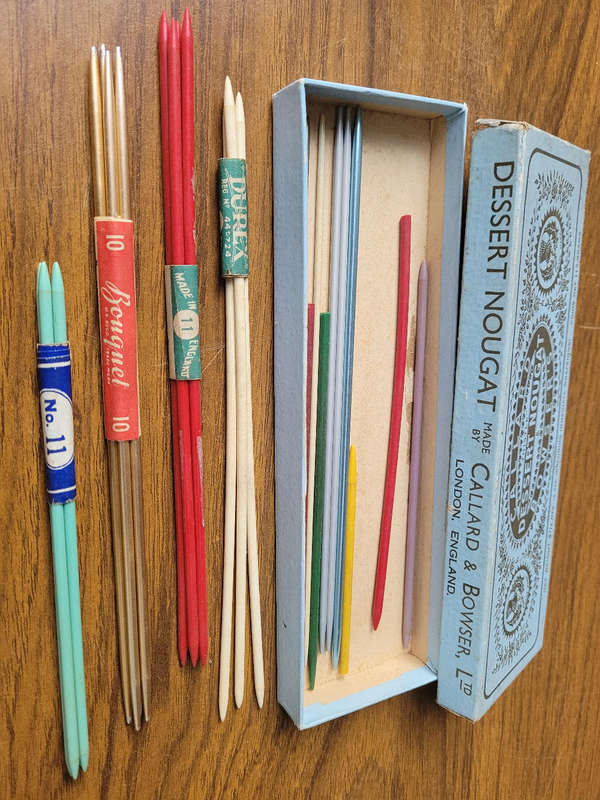Vintage Callard Bowser`s Dessert Nougat Box With Various Knitting Needles (As Pictured )
