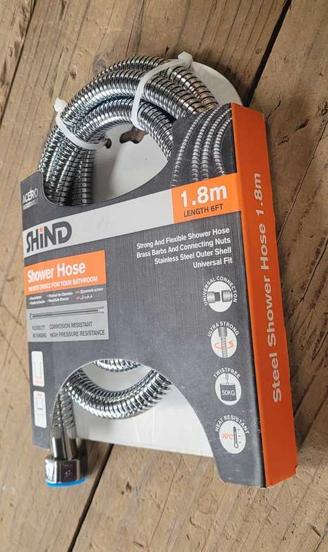 1.8m Stainless Steel-Coated Shower Hose