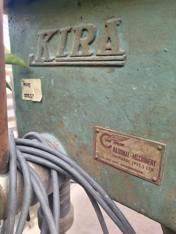 Vintage KIRA Heavy Duty SINGLE PHASE Industrial Drill Press-As Pictured...Working. Extremely heavy!!