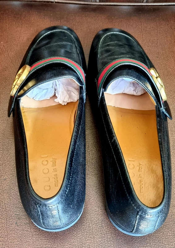 ORIGINAL High End GUCCI Men`s Genuine Leather Loafers (UK Import)