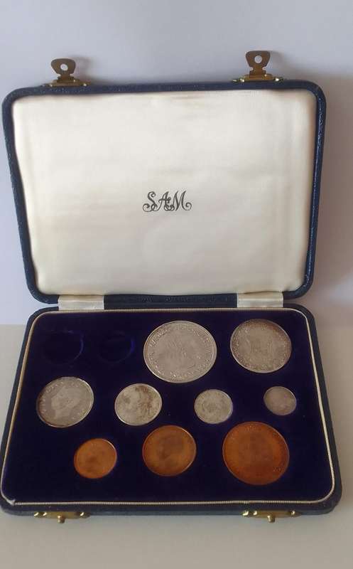 1952 UNION OF SA PROOF SET  IN  BLUE SA MINT BOX - beautiful set