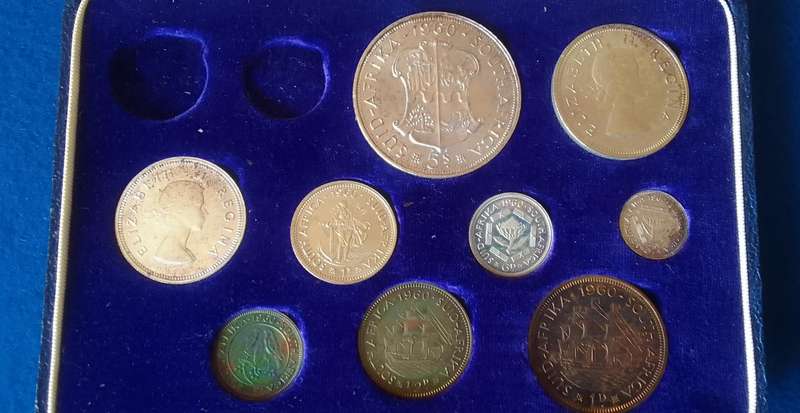 1960 RSA PROOF SET IN SA MINT BOX - NO GOLD