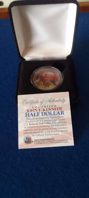 2013 NELSON MANDELA PRESIDENT OF SOUTH AFRICA ***JF KENNEDY HALF DOLLAR US COIN,
