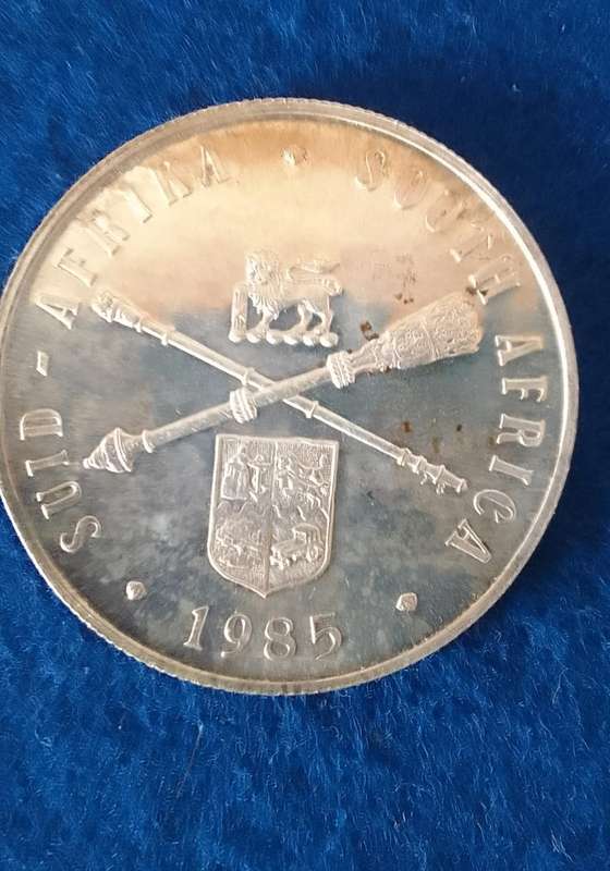 1985 SILVER PROTEA R1 PARLIAMENT PROOF COIN