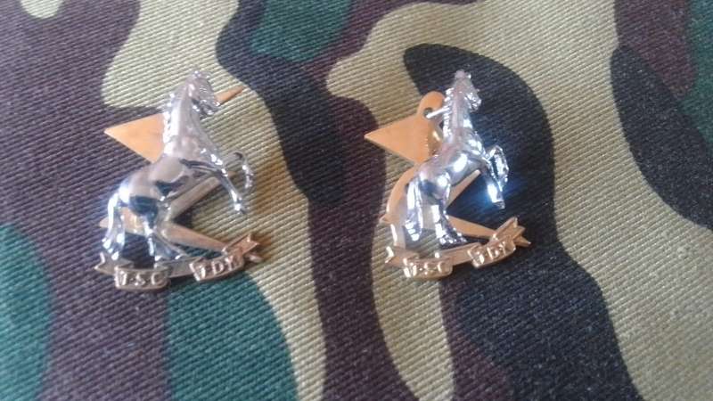 SADF TECHNICAL SERVICES BERET (TDK) MESS DRESS BADGES - RARE