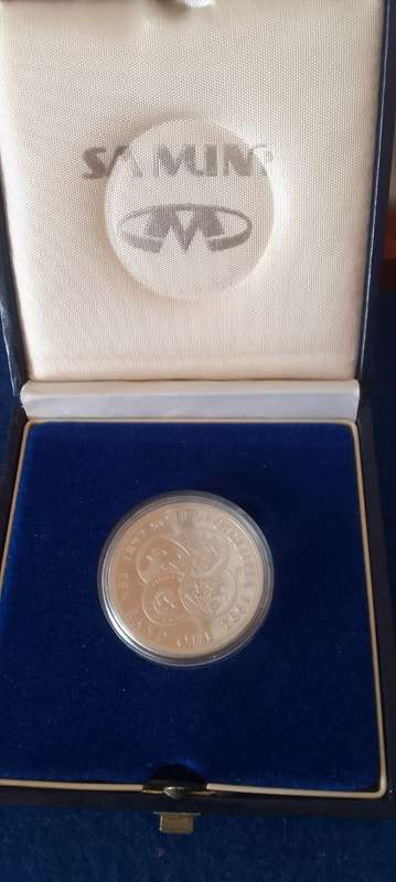 LOW START! SILVER SALE- 1992 SILVER PROTEA COINAGE R1 PROOF COIN IN SA MINT BOX
