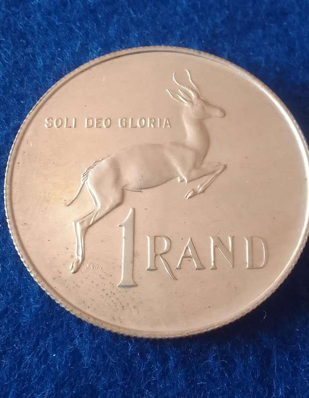 1967 RSA ONE RAND (R1) SILVER VERWOERD AFRIKAANS