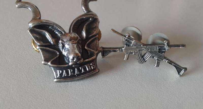 SADF -  SWATF AREA FORCE CAP/BERET BADGE &  1ST CLASS SHOTIST ,OXIDISED SILVER PROFICIENCY BADGE