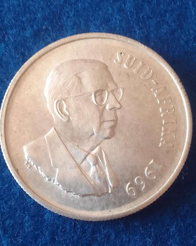 1969 RSA ONE RAND (R1) SILVER DONGES - AFR
