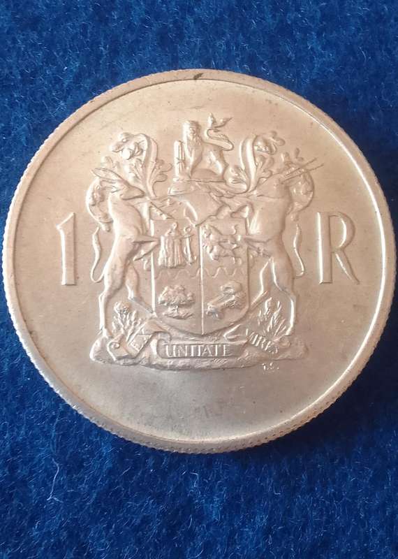 1969 RSA ONE RAND (R1) SILVER DONGES - ENGLISH