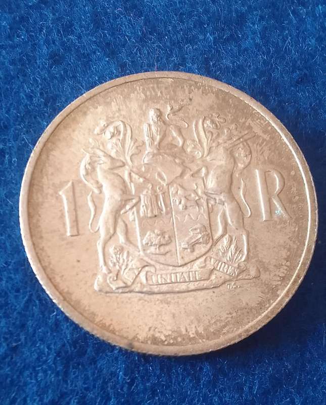 1969 RSA ONE RAND (R1) SILVER DONGES - AFRIKAANS