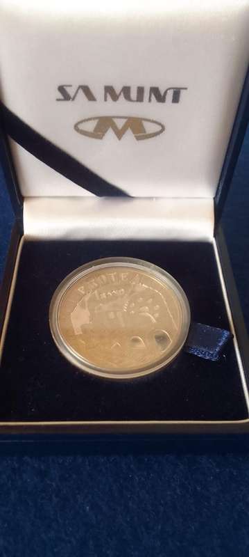 1995  SILVER R1 RAILWAY PROOF COIN IN SA MINT BOX