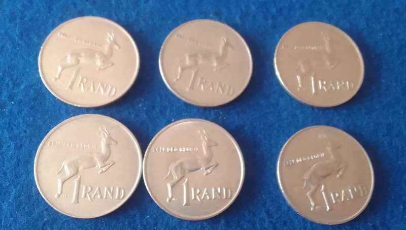1989 RSA ONE RAND (R1) NICKEL COINS - BID PER COIN