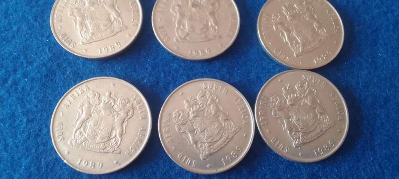 1989 RSA ONE RAND (R1) NICKEL COINS - BID PER COIN