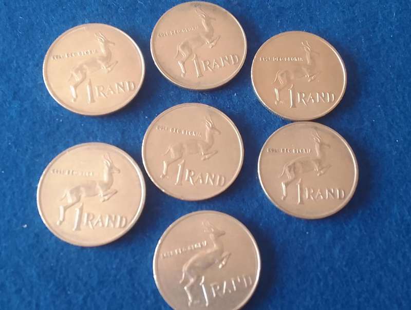 1987 RSA ONE RAND (R1) NICKEL COINS - BID PER COIN