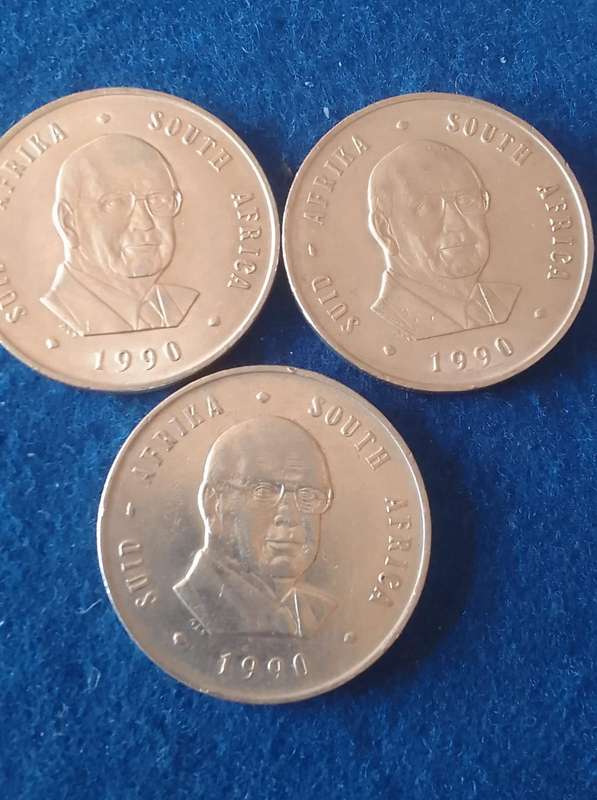 1990 RSA ONE RAND (R1) NICKEL COINS - BID PER COIN