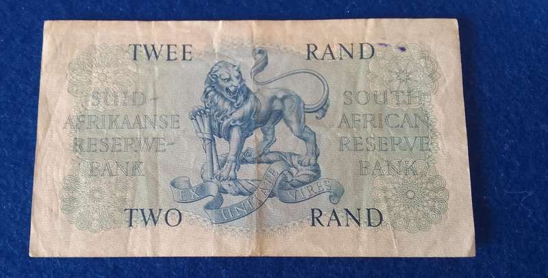 TWO RAND NOTE RSA - G RISSIK 1962 - 041681