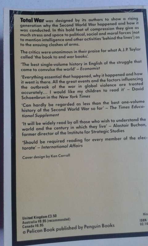 Book:  TOTAL WAR - Peter Calvocoressi