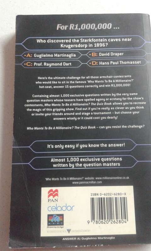 Book:  Who wants to be a millionaire - the Quiz book