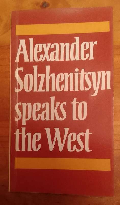 Book: Alexander Solzhenitsyn Speaks to the West
