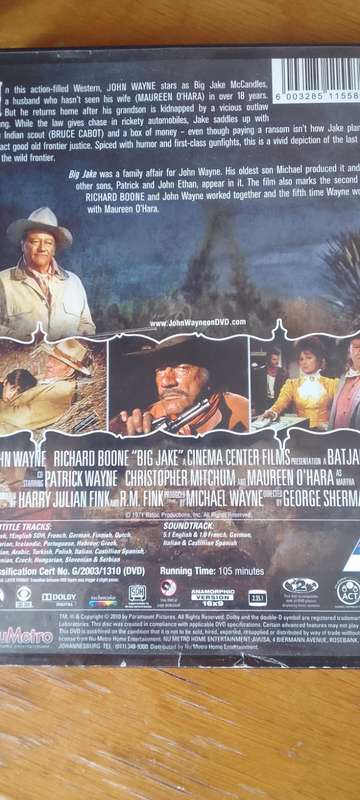 DVD:  CLASSICAL BIG JAKE DVD (JOHN WAYNE) - ORIGINAL